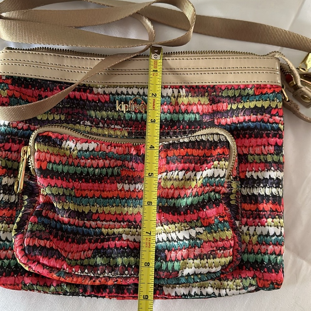 Kipling Colorful Basket Weave Crossbody Bag - Picture 8 of 10
